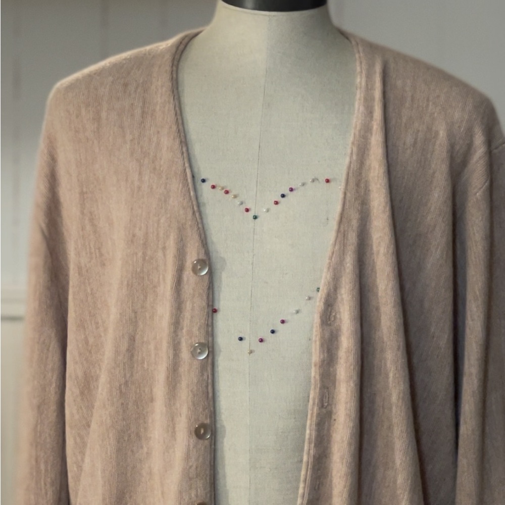 Vintage oatmeal men’s cardigan